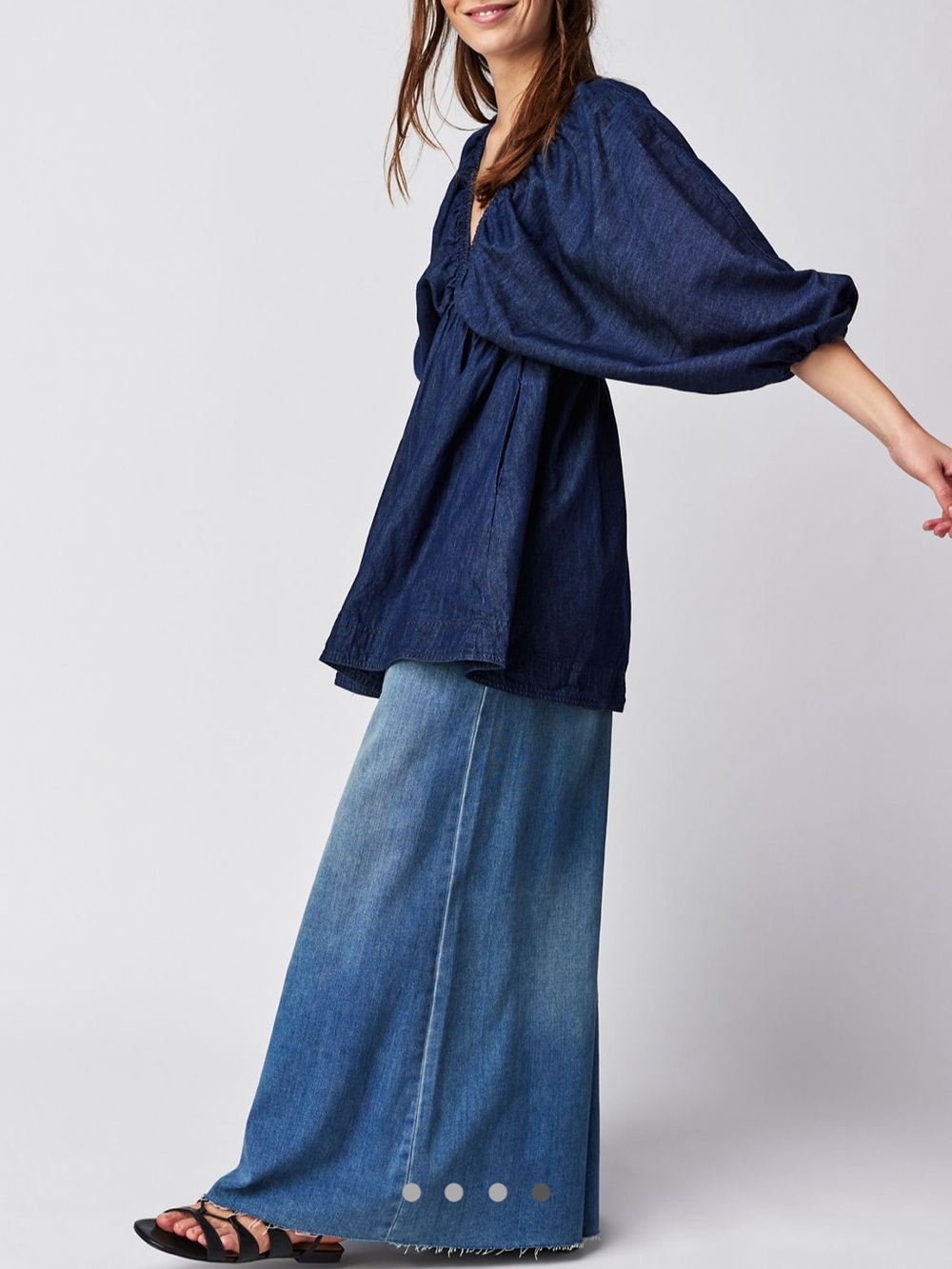 Free People Portia Denim Mini Dress